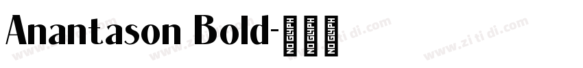Anantason Bold字体转换